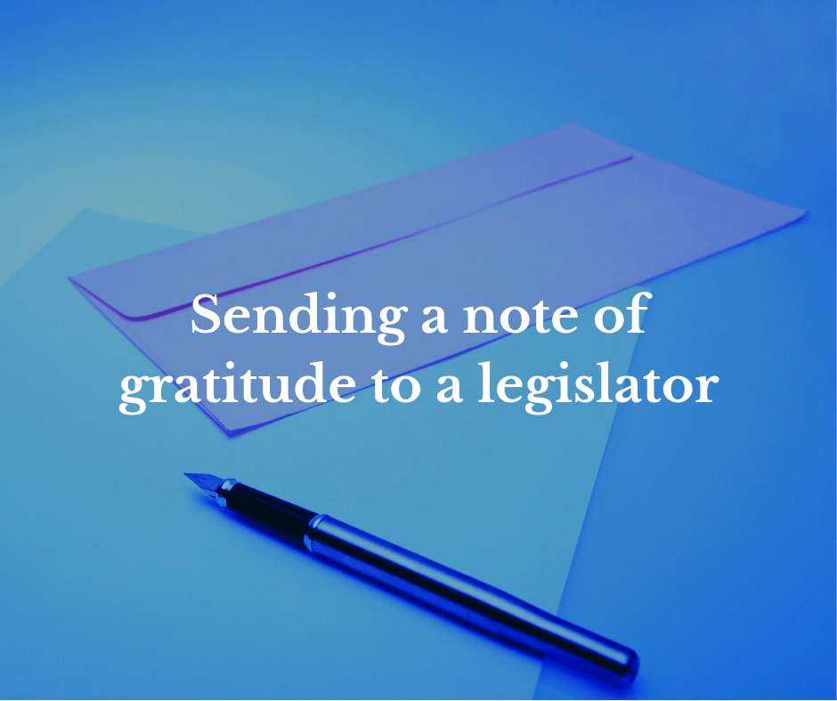 Sending a Note of Gratitude to a Legislator 1 image