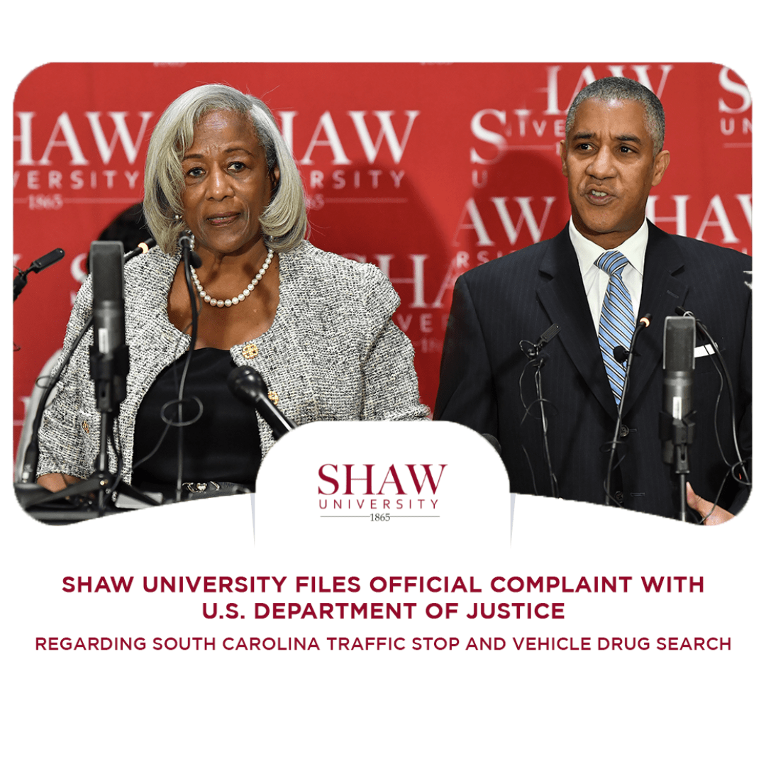 Shaw University Files Official Complaint with U.S. Department of Justice