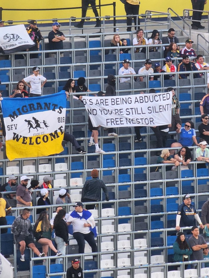 LA Galaxy Bans Photographer After Accusing Him of Bringing Pro-Immigrant Banner 3 galaxy nestor