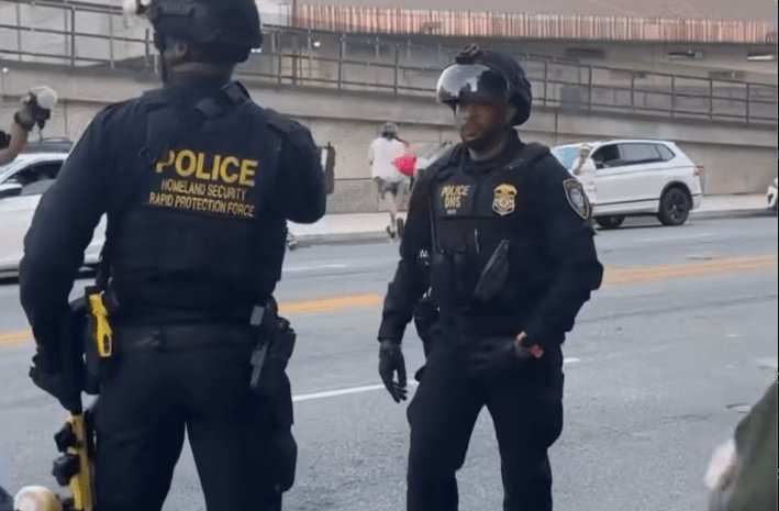 L.A. Police Cite ‘Anti-Homeless’ Law To Sweep Anti-ICE Camp Outside Federal Building 2 Screenshot 2025 07 18 at 9.44.08 pm