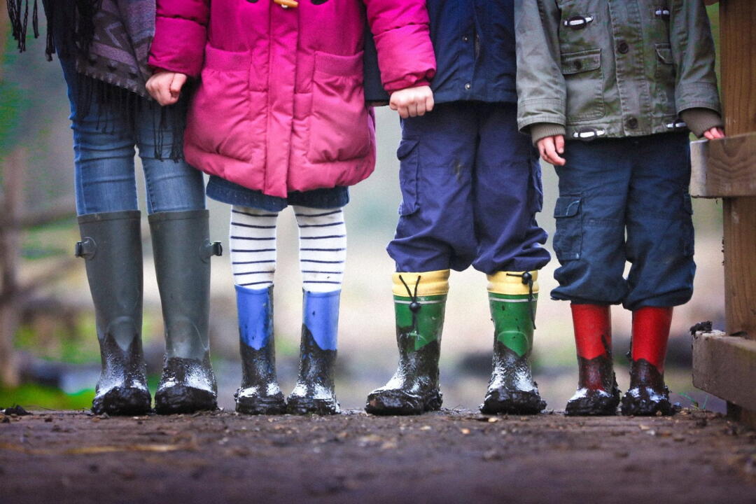 invōk.io petition & crowdfunding social platform - A group of children in colorful rain boots standing next to each other promoting the invōk.io petition.
