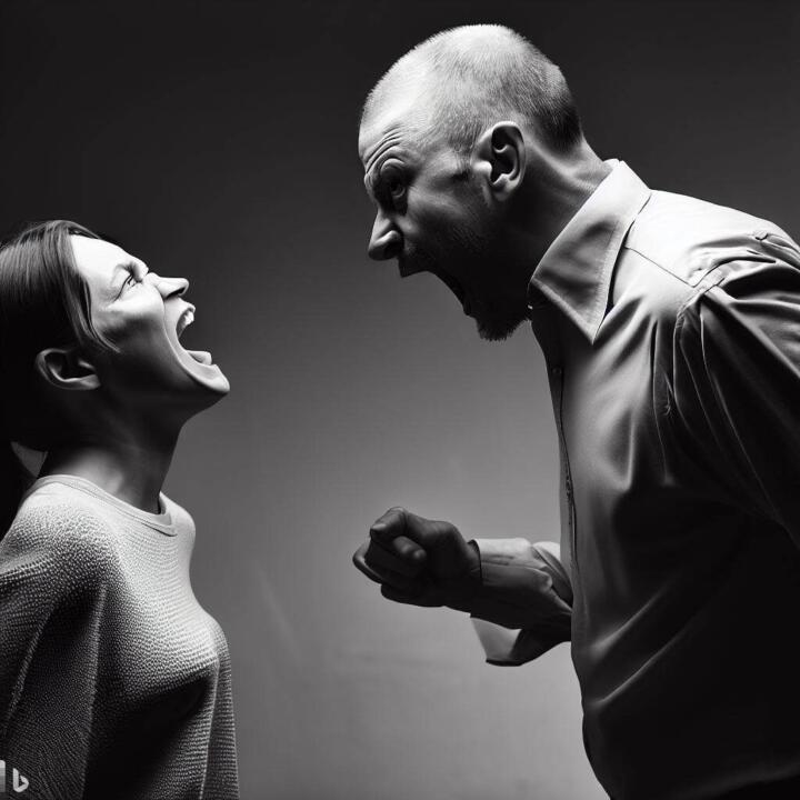 invōk.io petition & crowdfunding social platform - A black and white photo capturing a heated argument between a man and woman