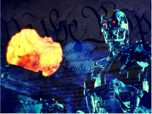 invōk.io petition & crowdfunding social platform - An image of a robot advocating for gun control on invōk.io