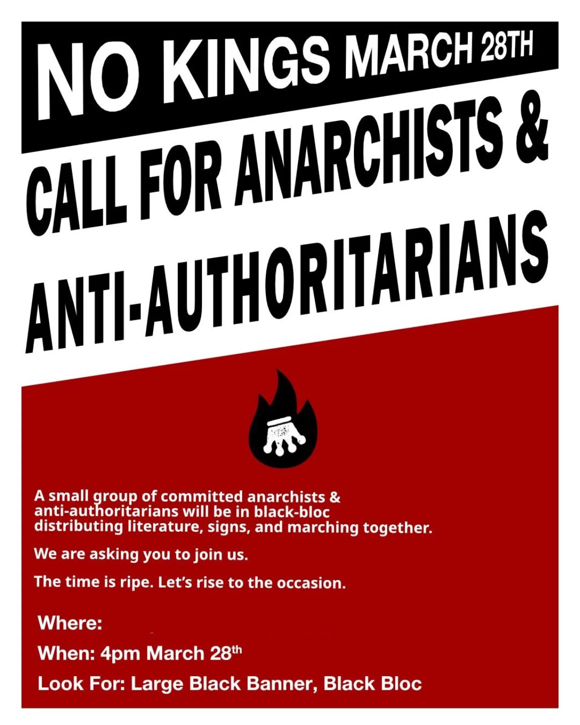 Anarchists at the 2026 No Kings Rallies : Reports from around the Country 4 image