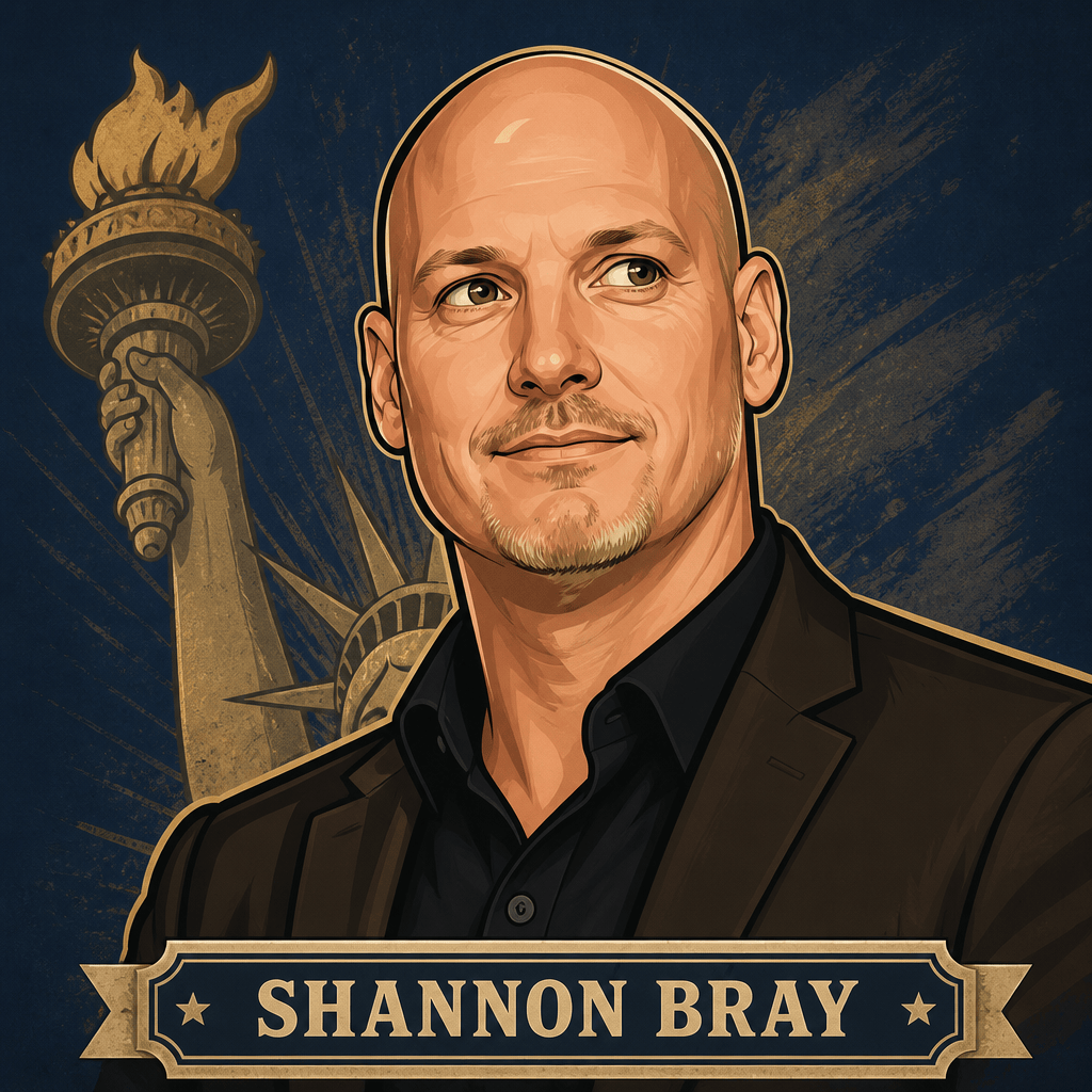 invōk Endorses Shannon Bray for North Carolina U.S. Senate, over Whatley and Cooper - Editorial caricature illustration of Shannon Bray